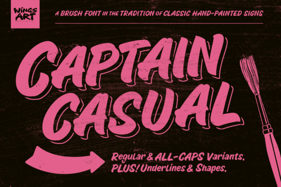Captain Casual Font: A Display Typeface for Campaigns