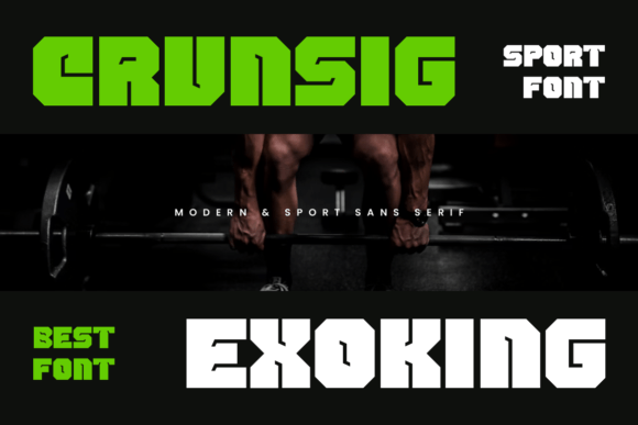 Crunsig Exoking Font: Whimsical Display Type for Editorial Design