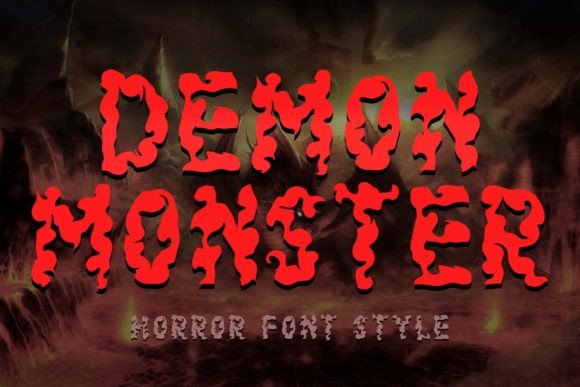 Demon Monster Font for Horror Web Design