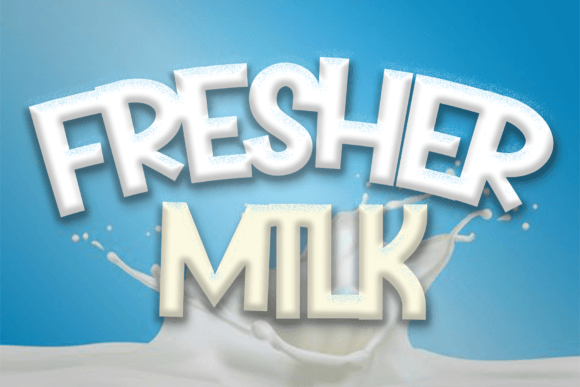 Fresher Milk Font: Cheerful Display Type for Crafts
