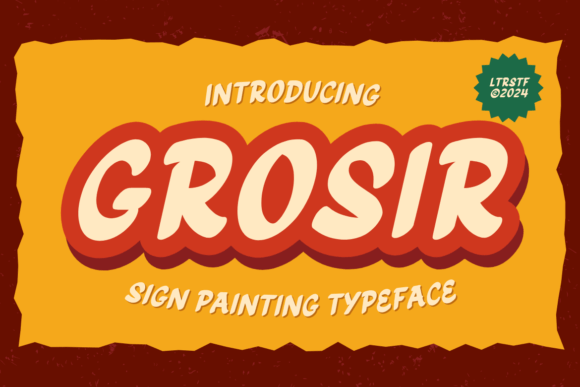 Grosir Font: Vintage Signage Style for Small Business Branding
