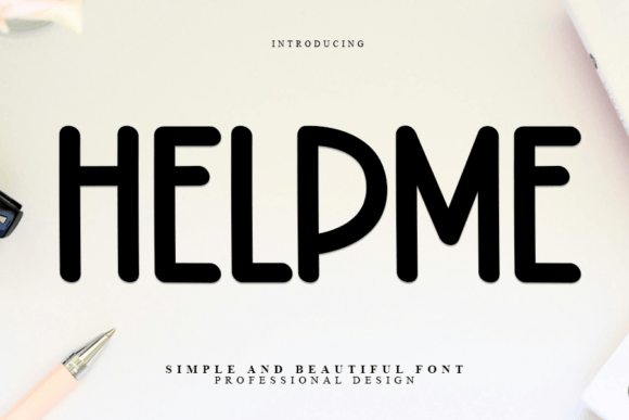 Helpme Font: Modern Display Typography for Small Business Branding
