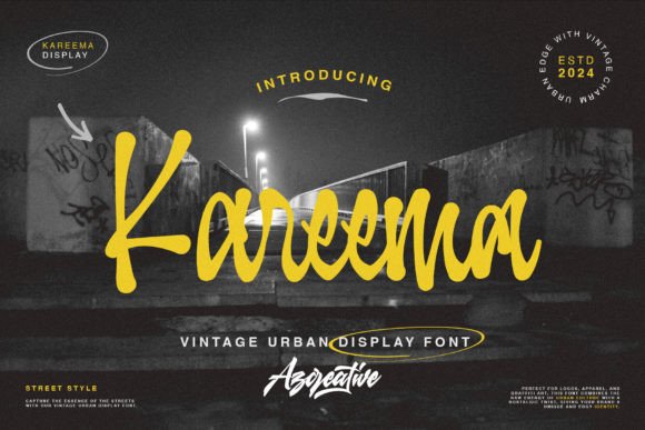 Kareema Font: Vintage Charm for Handmade Labels