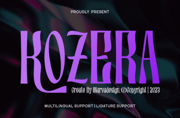 Kozera Font Review: A Psychedelic Display Typeface for Bold Branding