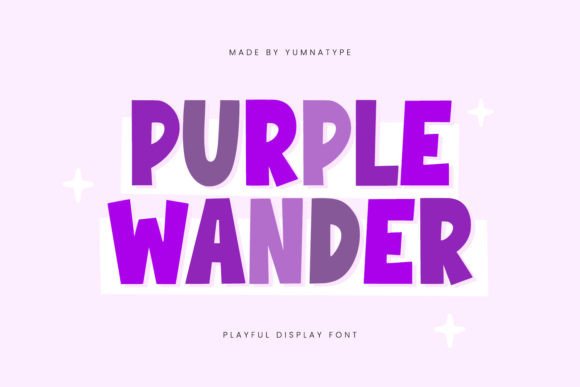 Purple Wander Font: Bold Display Type for Campaigns