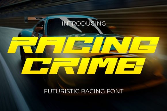 Racing Crime Font: Bold Display Type for Makers