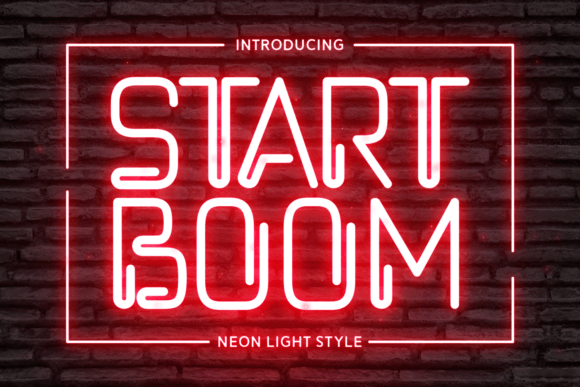 Start Boom Font: Testing a Neon Display Typeface for Branding