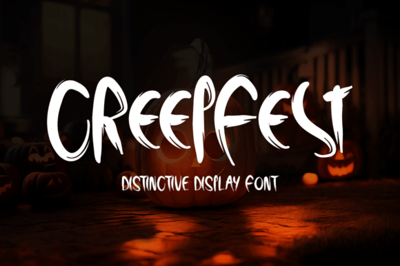 Testing Creepfest Font for Seasonal Brand Identity Design