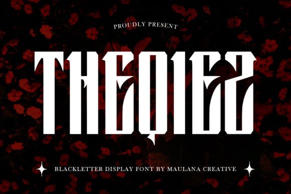 Theqiez Font: Bold Blackletter for Digital Branding